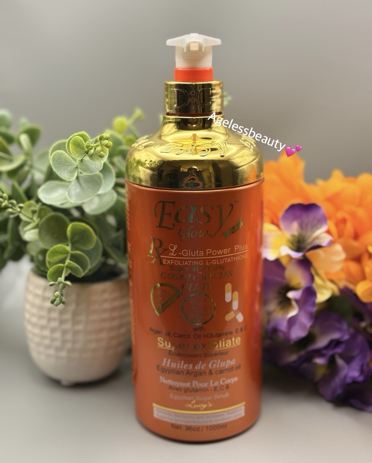Easy Glow Carrot & Glutathione Super Whitening Shower Gel Gluta Power Plus