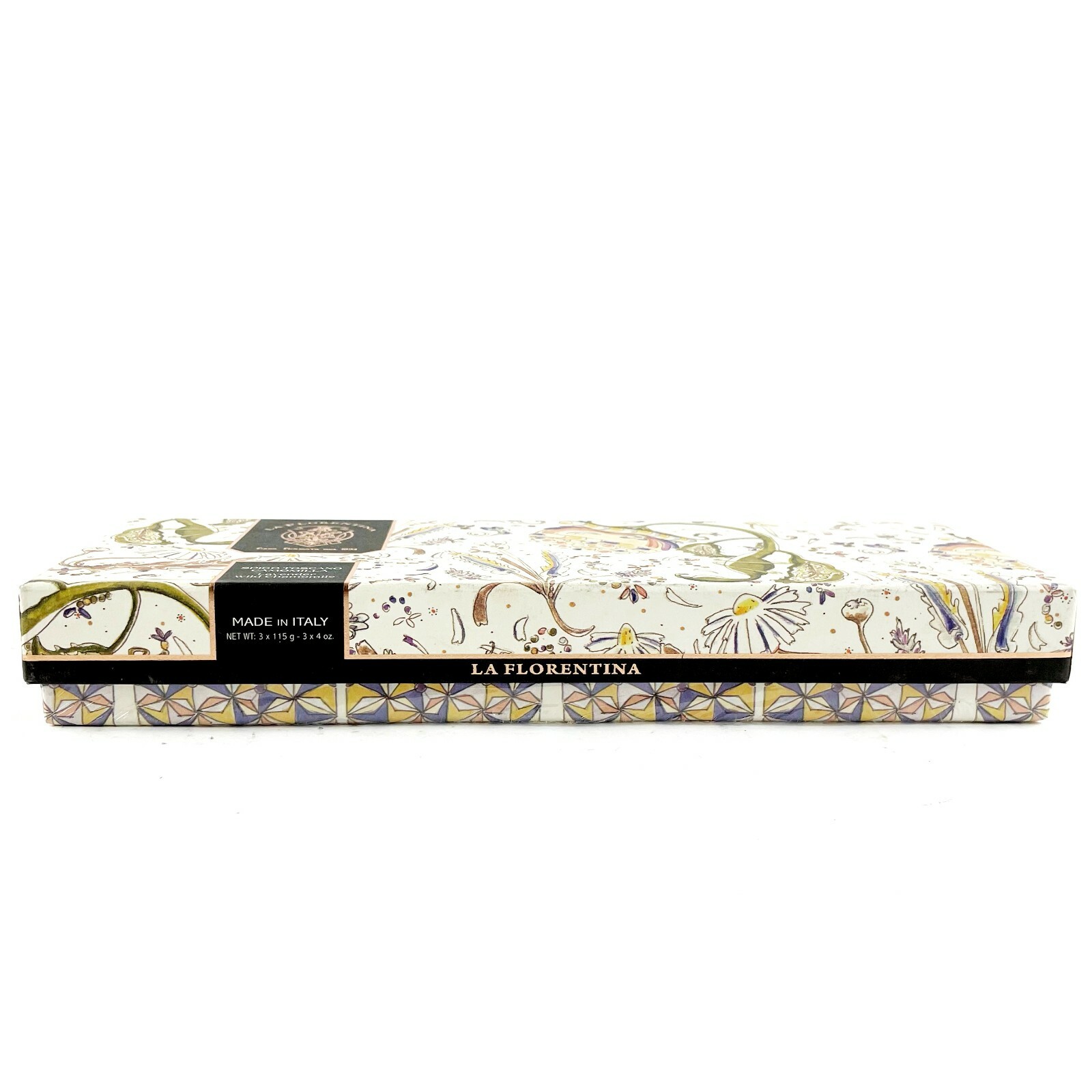 La Florentina Luxury Soap Set of 3 Italy Lavender Wild Chamomile Sealed 4 oz ea