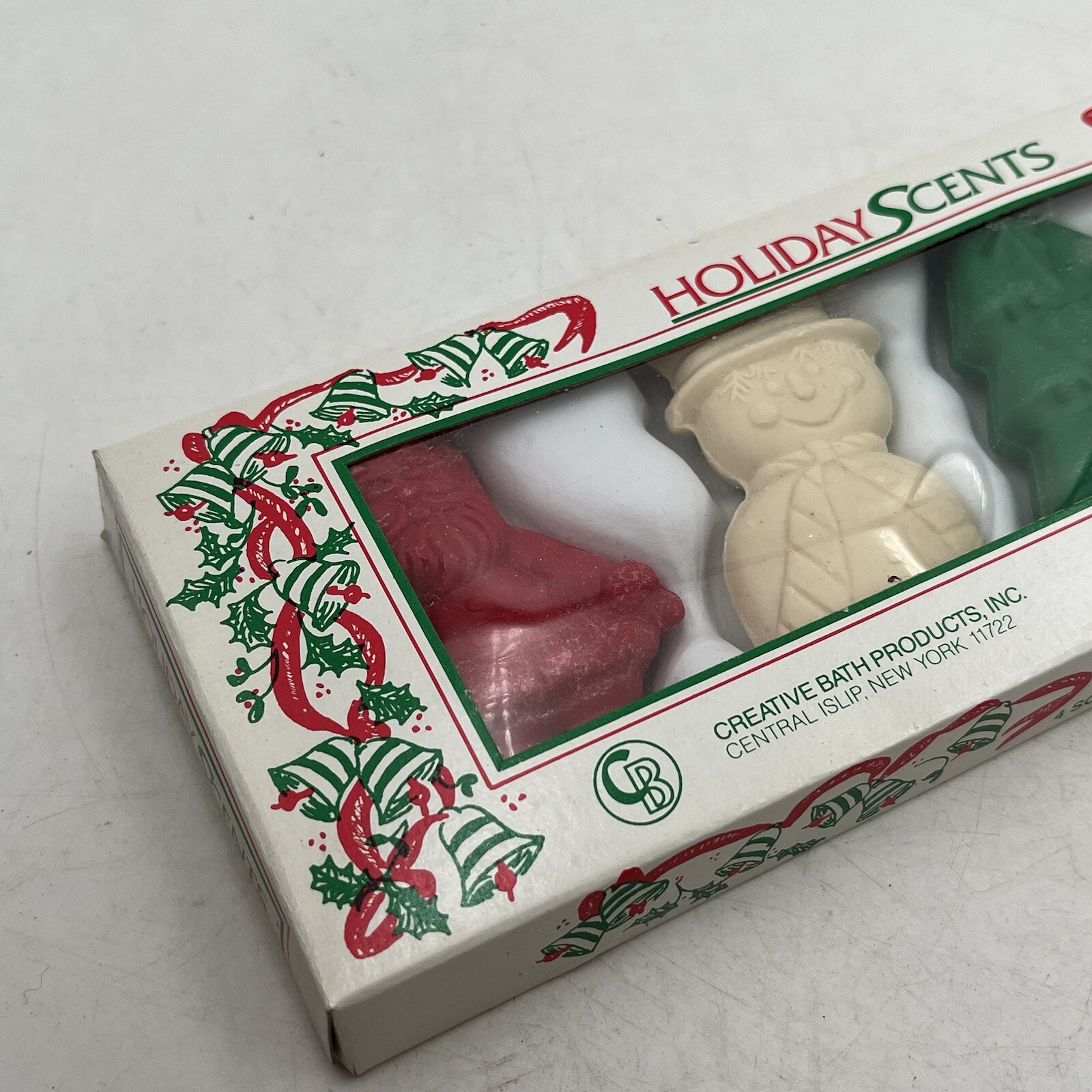 Vintage Christmas Guest Soaps Holiday Scents Creative Bath Products 4 Pack NOS