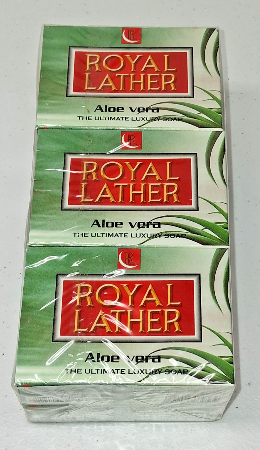Royal Lather Aloe Vera Ultimate Luxury Soap 75g (Pack of 6) – New Sealed