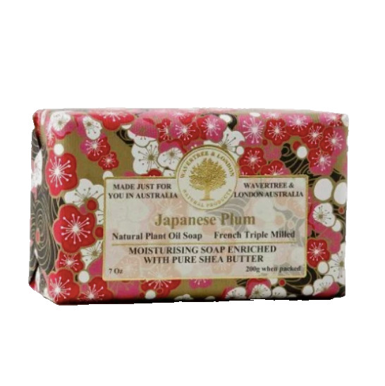 Wavertree & London Japanese Plum French Milled soap Bar 200g shea butter
