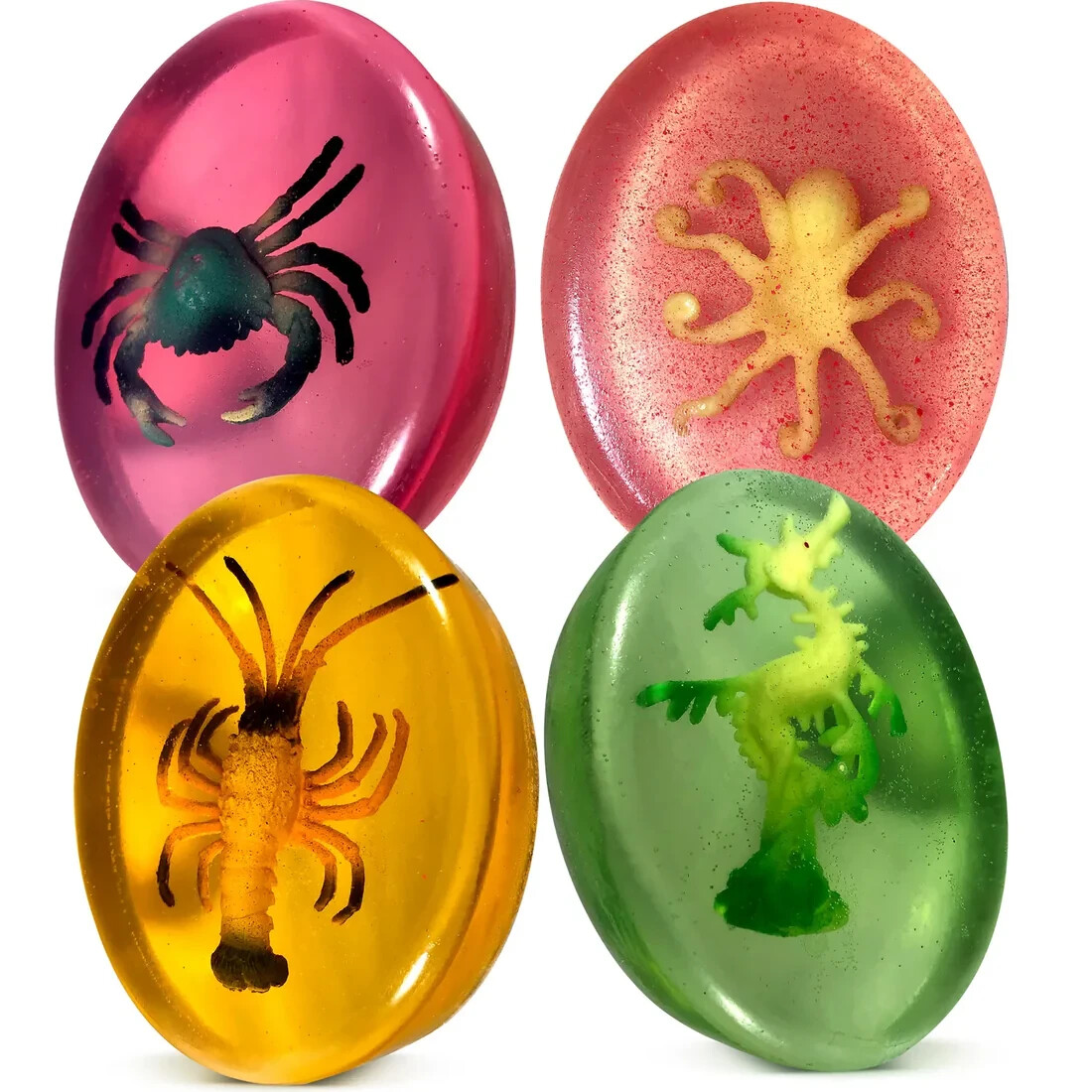 4 Colorful Kids Soap Bars For Kids with SEA ANIMALS T – Natural Aroma Kids USA
