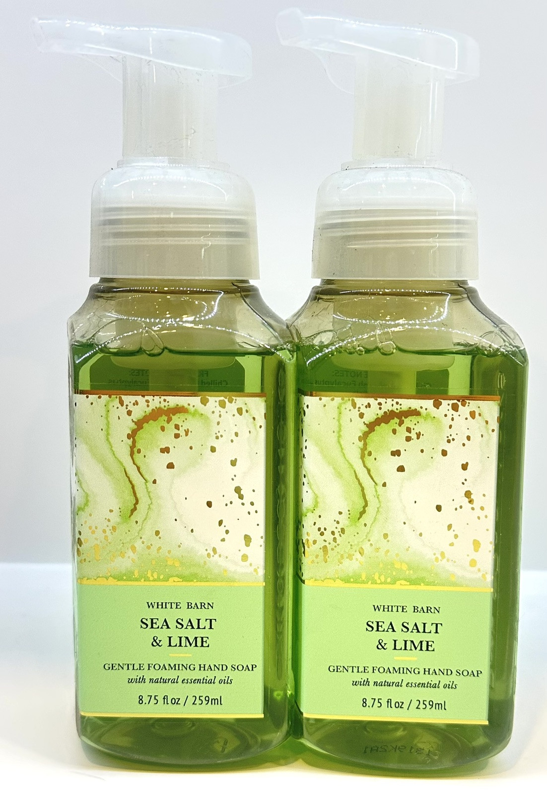 2 Bath & Body Works SEA SALT LIME Gentle Foaming Hand Soap Wash 8.75 oz