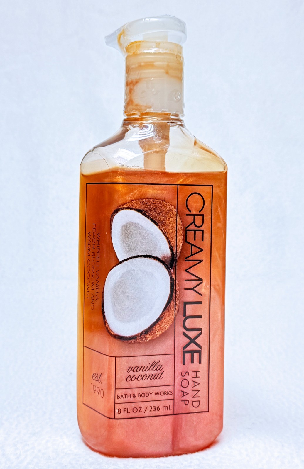 1 Bath & Body Works VANILLA COCONUT Creamy Luxe Hand Soap 8.0 oz
