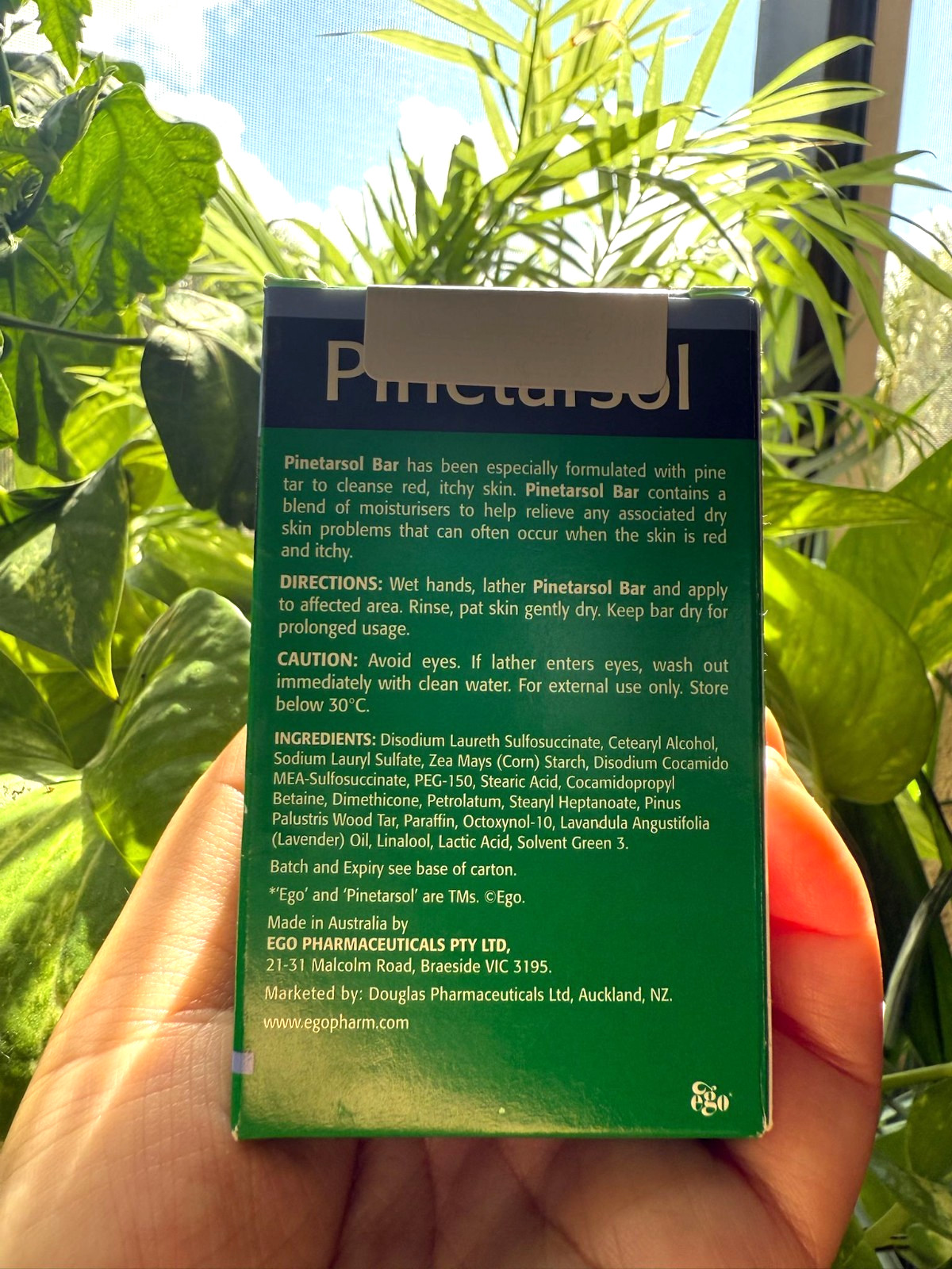 [Ego] Pinetarsol Cleansing Bar For Red Itchy Skin Relief 100g US Seller