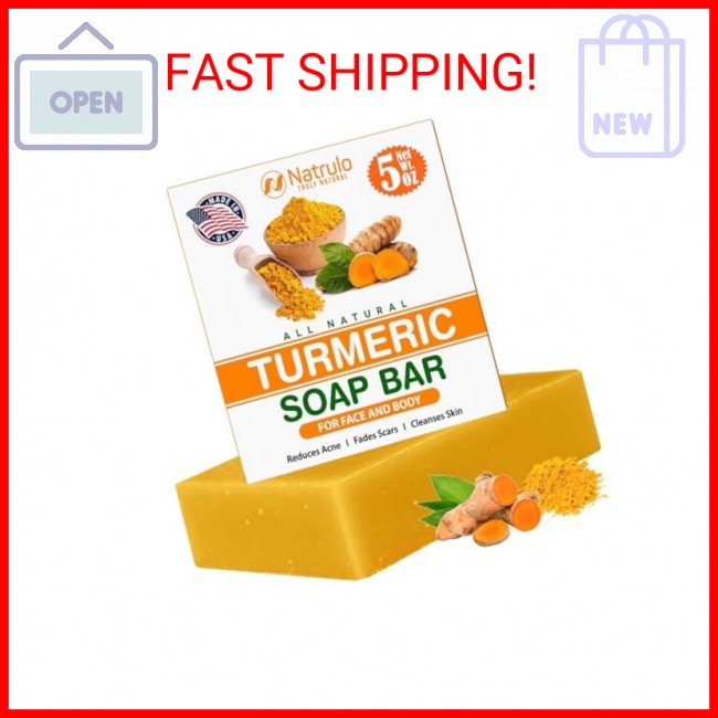 Natural Turmeric Soap Bar for Face & Body – Turmeric Skin Brightening Soap for D