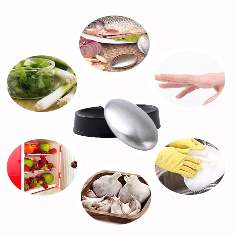 5 Packs Stainless Steel Bar Soap, Metal Soap Bar Odor Removing Bar, Remove Od…