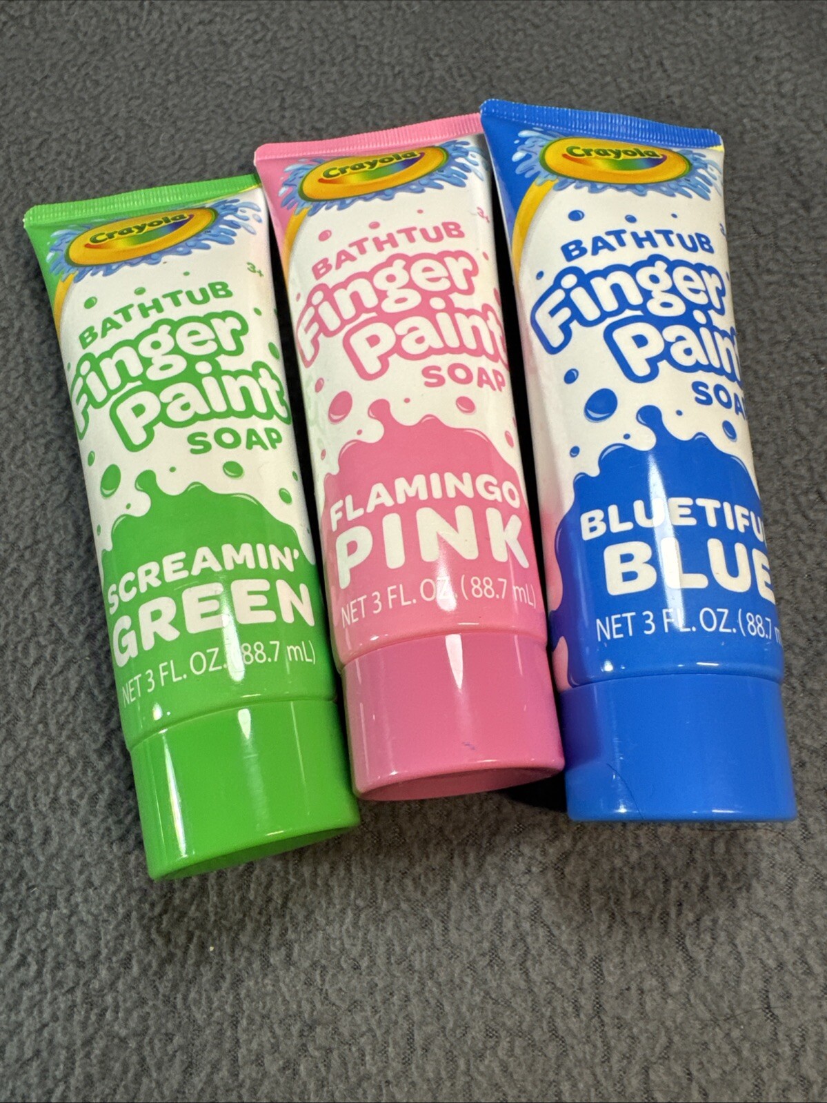 Crayola Bathtub Finger Paint Soap Green Blue Pink Non Toxic Paint Kids Lot Of 11
