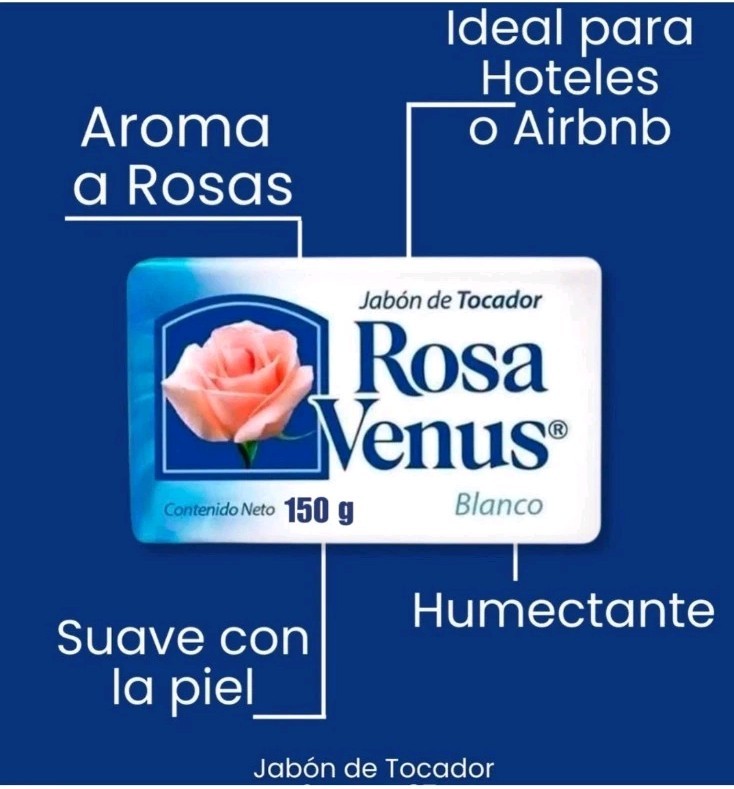 15 Rosa Venus White Bar Soap 5.3 oz – Classic Gentle Scented Bars Free Shipping