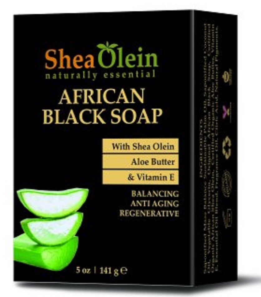 3PK – AFRICAN BLACK SOAP WITH SHEA OLEIN ALOE BUTTER & VITAMIN E
