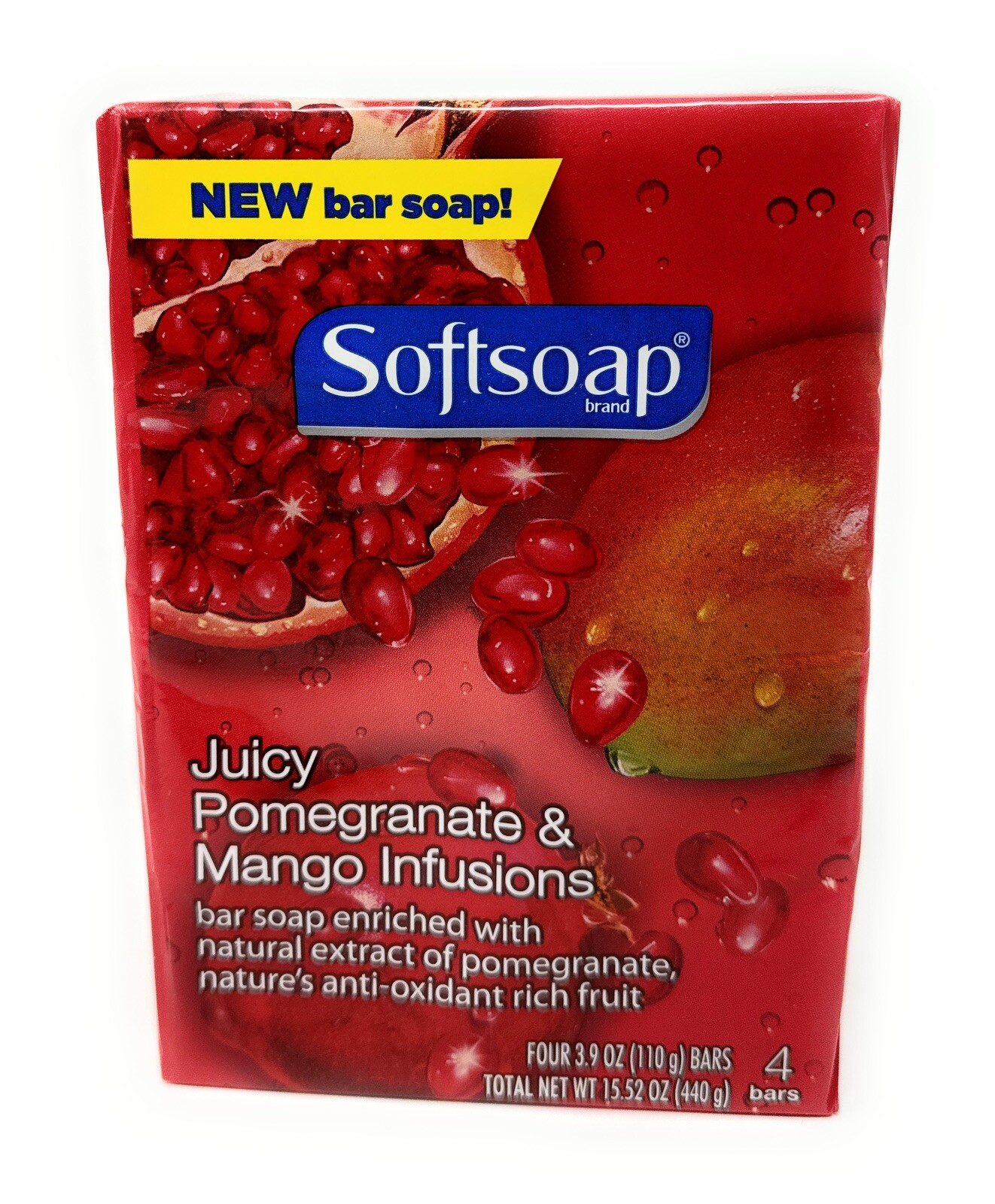 Softsoap Juicy Pomegranate & Mango Infusions Bar Soap- 4 PacK