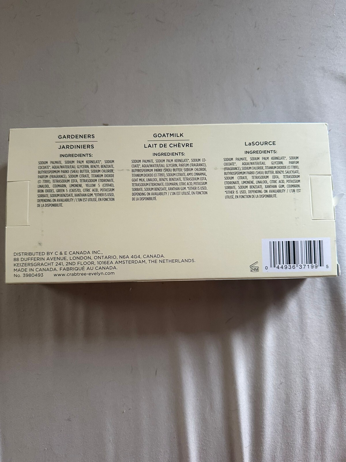 CRABTREE & EVELYN LA SOURCE, GOATMILK, GARDENERS Soap Trio 3 x 6.5oz – Lot of 2
