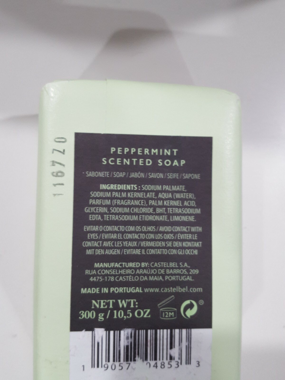 Castelbel Porto Lucky Clover Peppermint Scented Energizing Soap 10.5 Oz