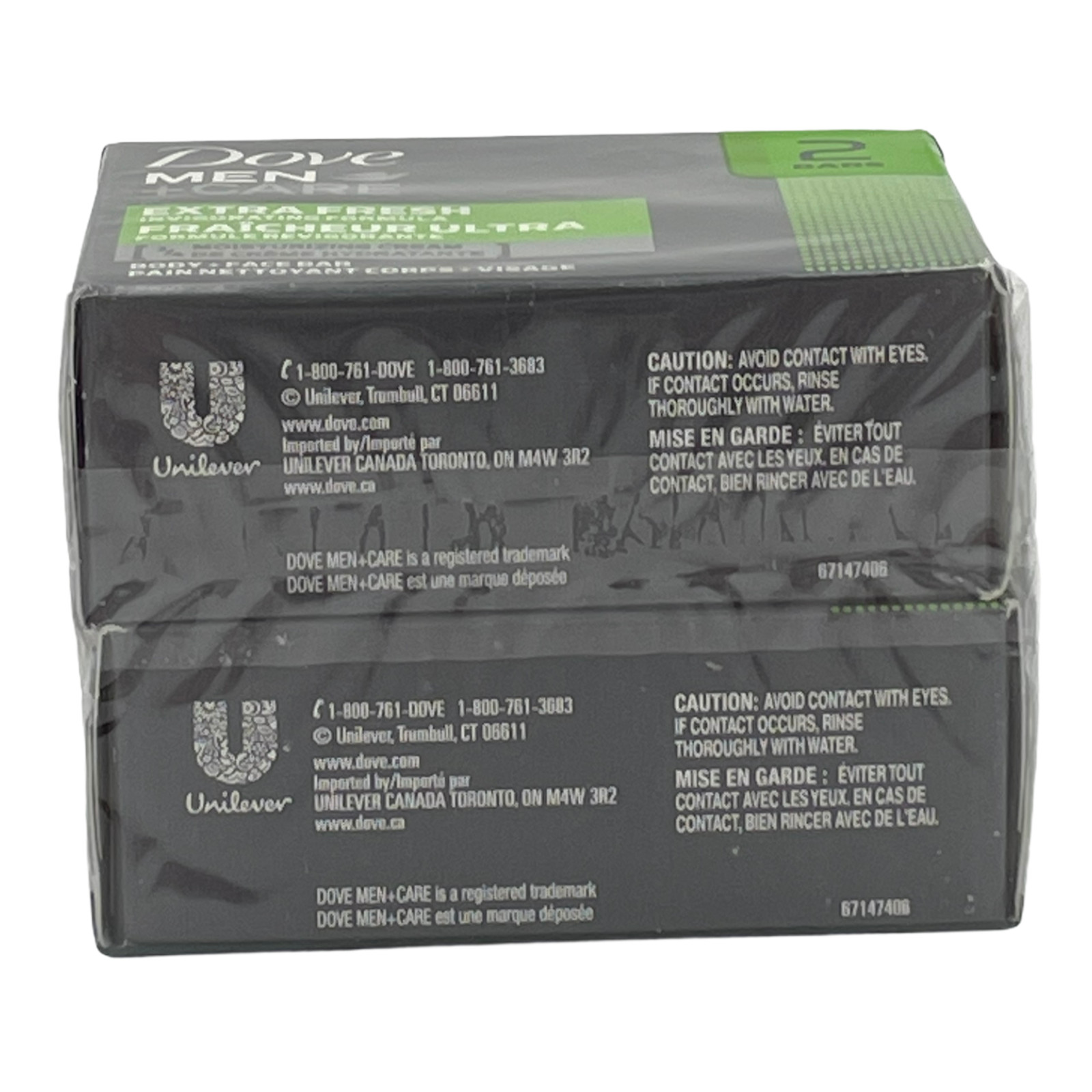 Dove Men Care Extra Fresh Body Face 6 Bars Soap 4 oz Bar ¼ Moisturizing Cream