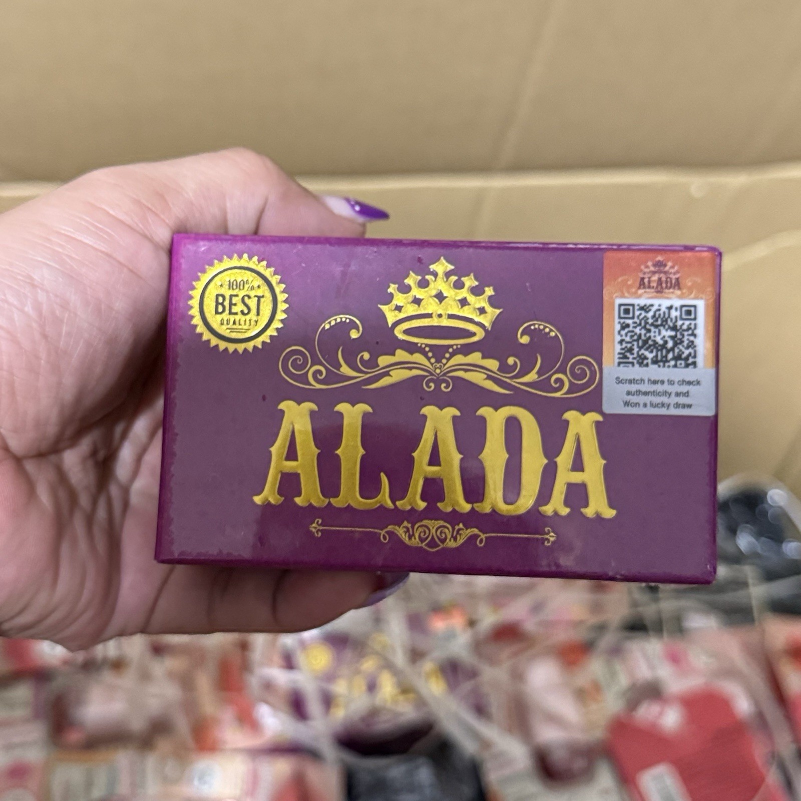 ALADA Orange Body Bar Soap Face Hands Rectangular Regular Size