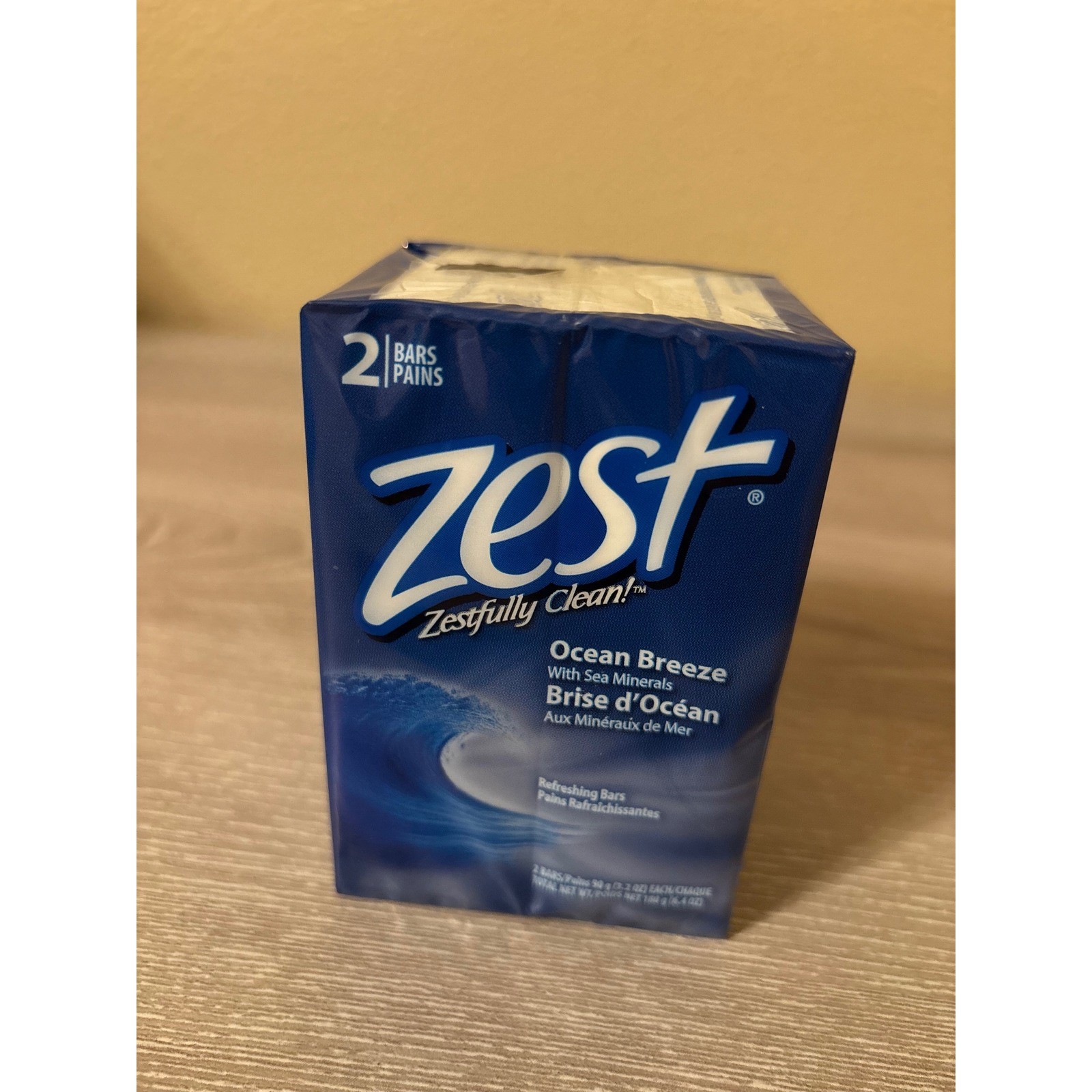 NEW Zest Ocean Breeze Bar Soap with Sea Minerals 2 Bars 3.2 oz Each New Sealed