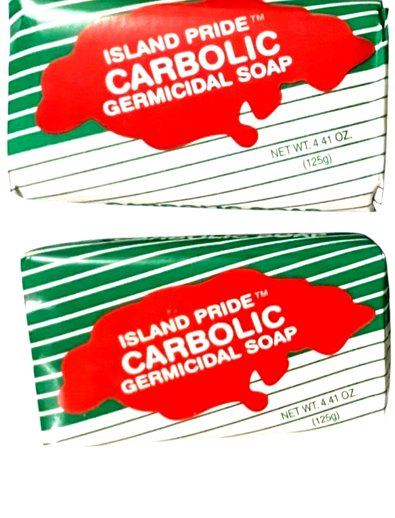 Island Pride Carbolic Germicidal Soap 4.41oz Antibacterial Skin Cleanser- 2 Bars