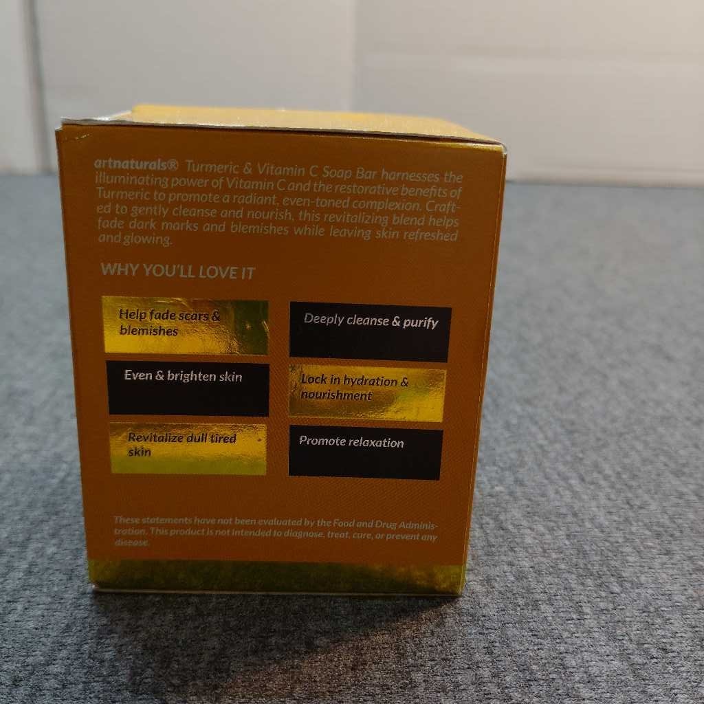 artnaturals Turmeric Vitamin C Soap Bars Brighten Even Tone Fade Scars 2x 5oz