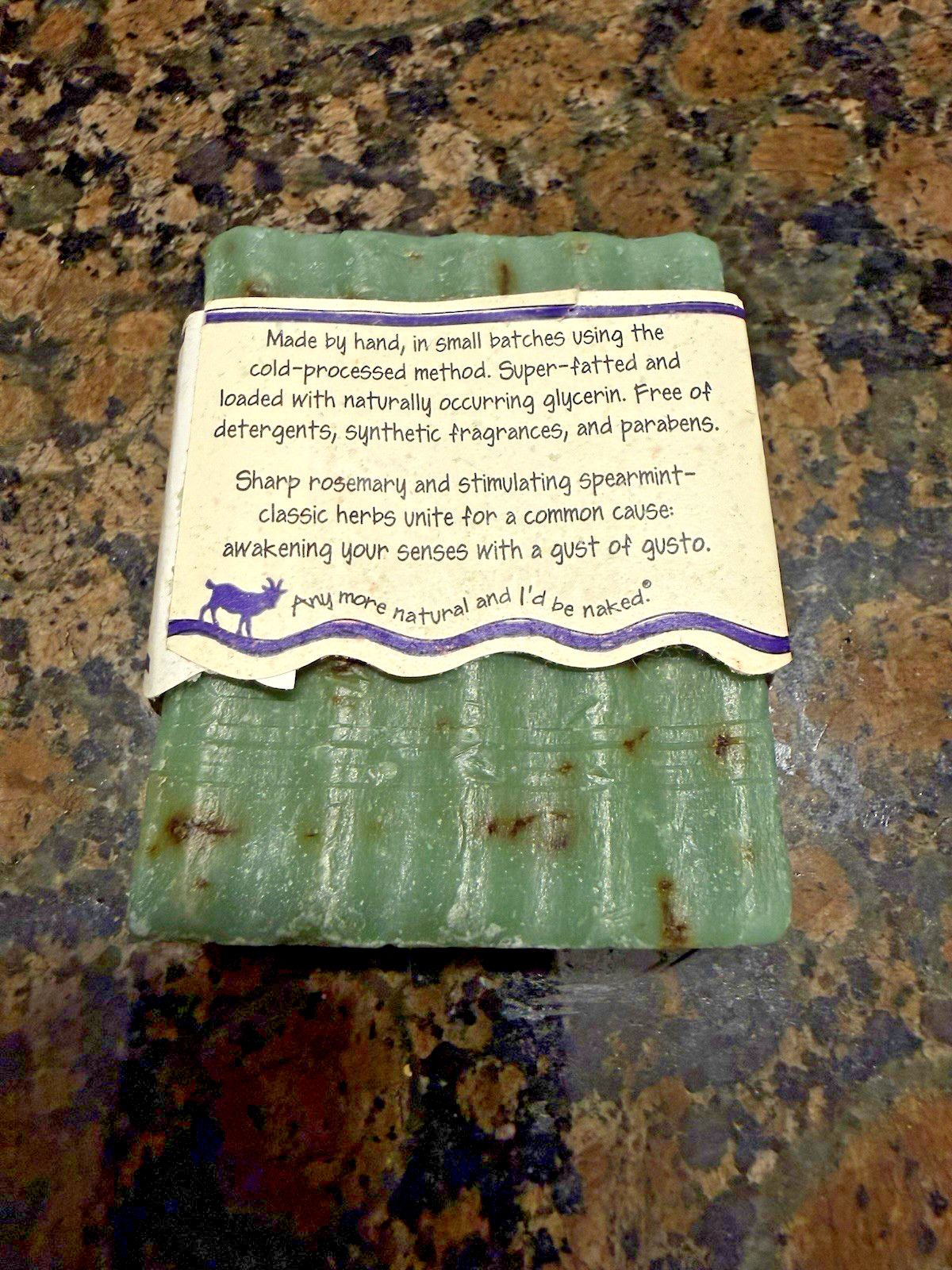Zum Bar Goat Milk Soap Bar Rosemary-Mint Cold Processed Paraben-Free 3 oz
