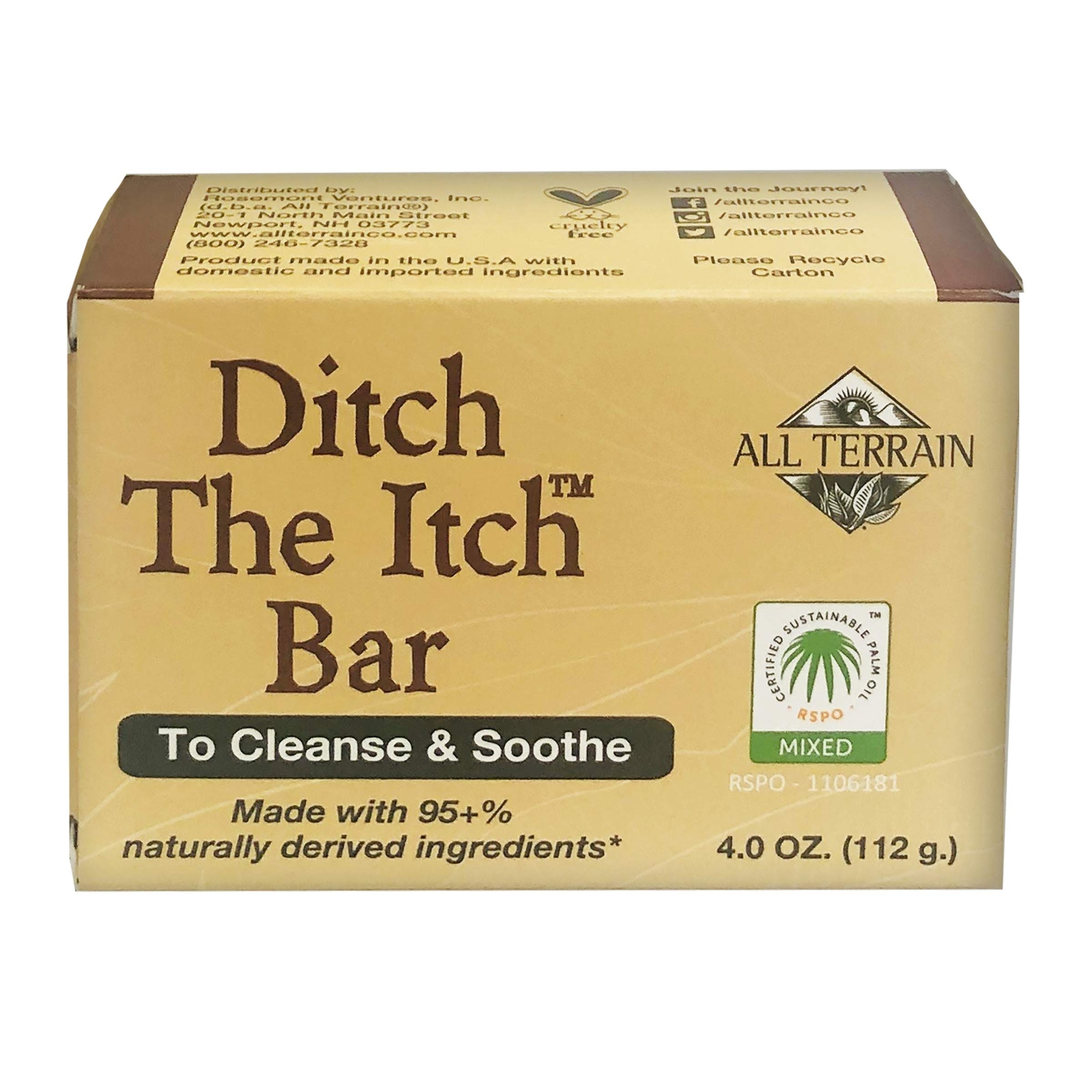 All Terrain Natural Ditch The Itch Outdoor Itch Relief Cleanse, Soothe and