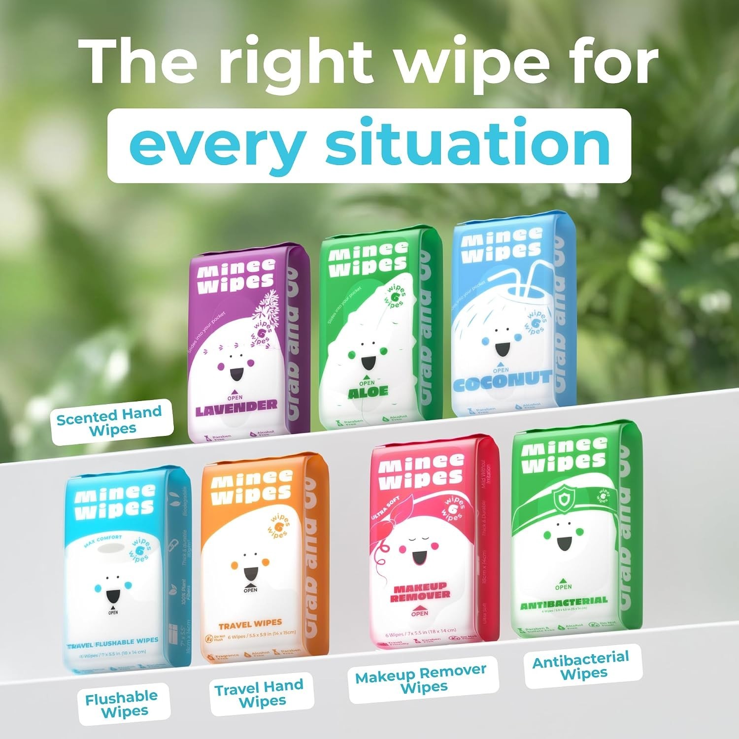 Compact Flushable Wipes, Unscented – Travel Size, 288 Ct