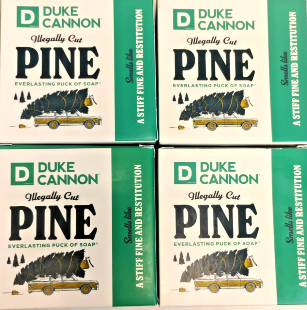 Duke Cannon Illegally Cut Men Puck Soap 5 Oz Pack of 4 Bar Body Wash Block NEW