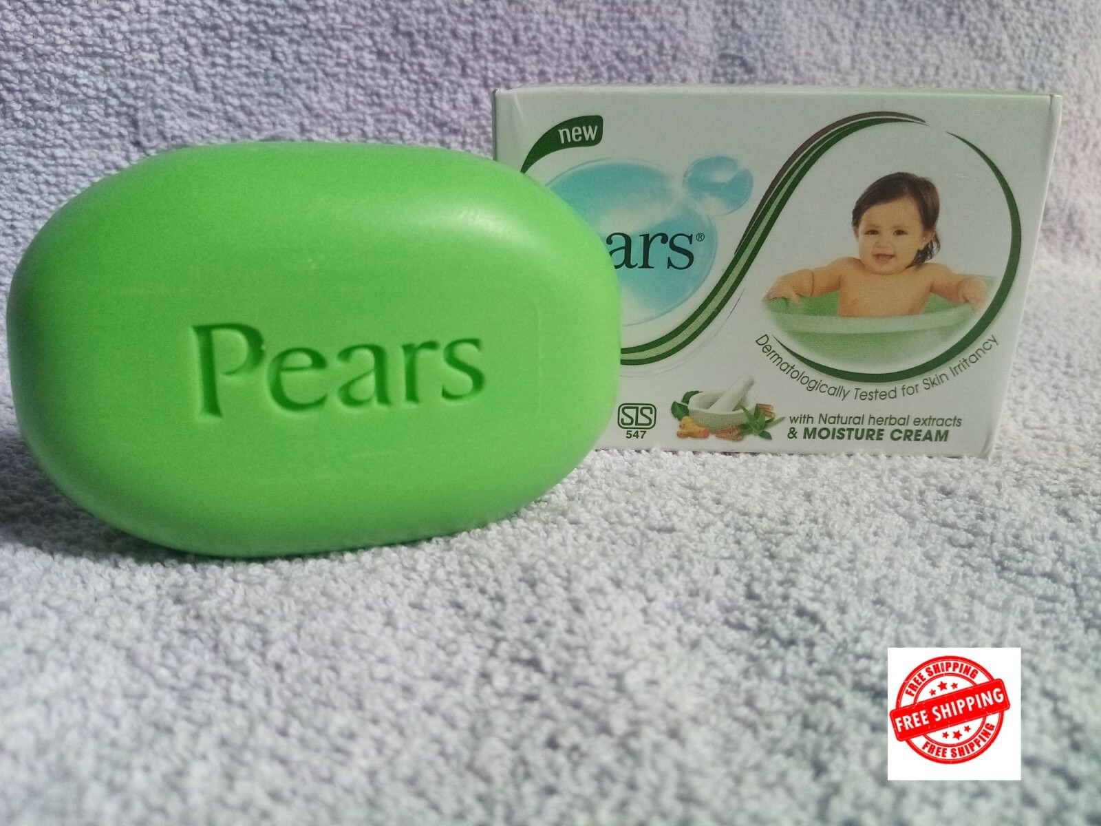 Soap Pears Baby Moisture Natural Herbal PEARS Germ Killing BABY SOAP Pure Soft