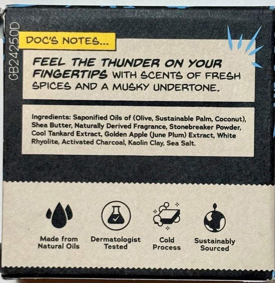 NIB~ Dr Squatch Marvel Soap Divine Storm Thor 5 oz 2x Bars Limited Ed Hero AX2