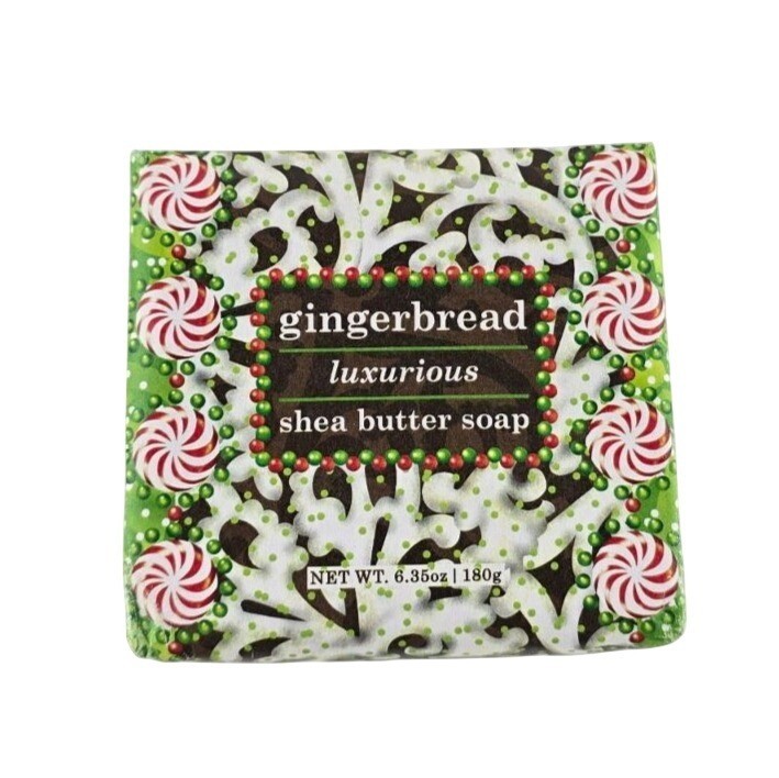 Greenwich Bay Trading Gingerbread 6.35 oz 180 g Holiday Shea Butter Soap Bar
