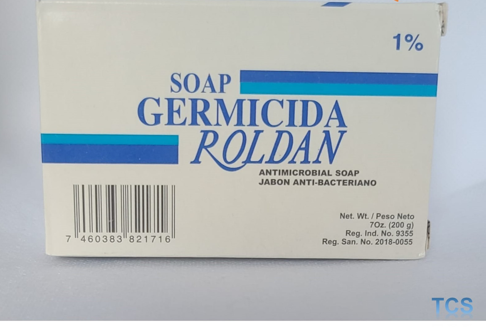 Roldan Antimicrobial Soap Blue 1% 7oz Deep Clean Disinfect Skin Bar -(2 PACK)