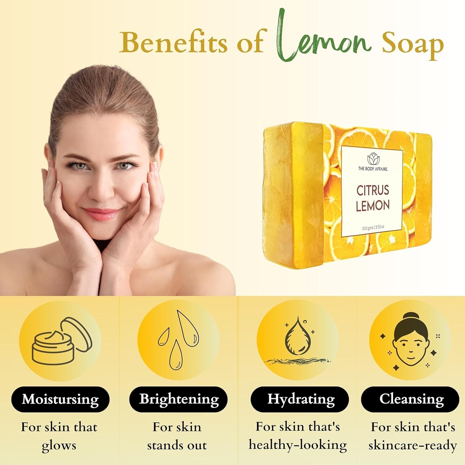 FORGANIK Citrus Lemon Handmade Cold Process Soap by The Body Affaire For Women