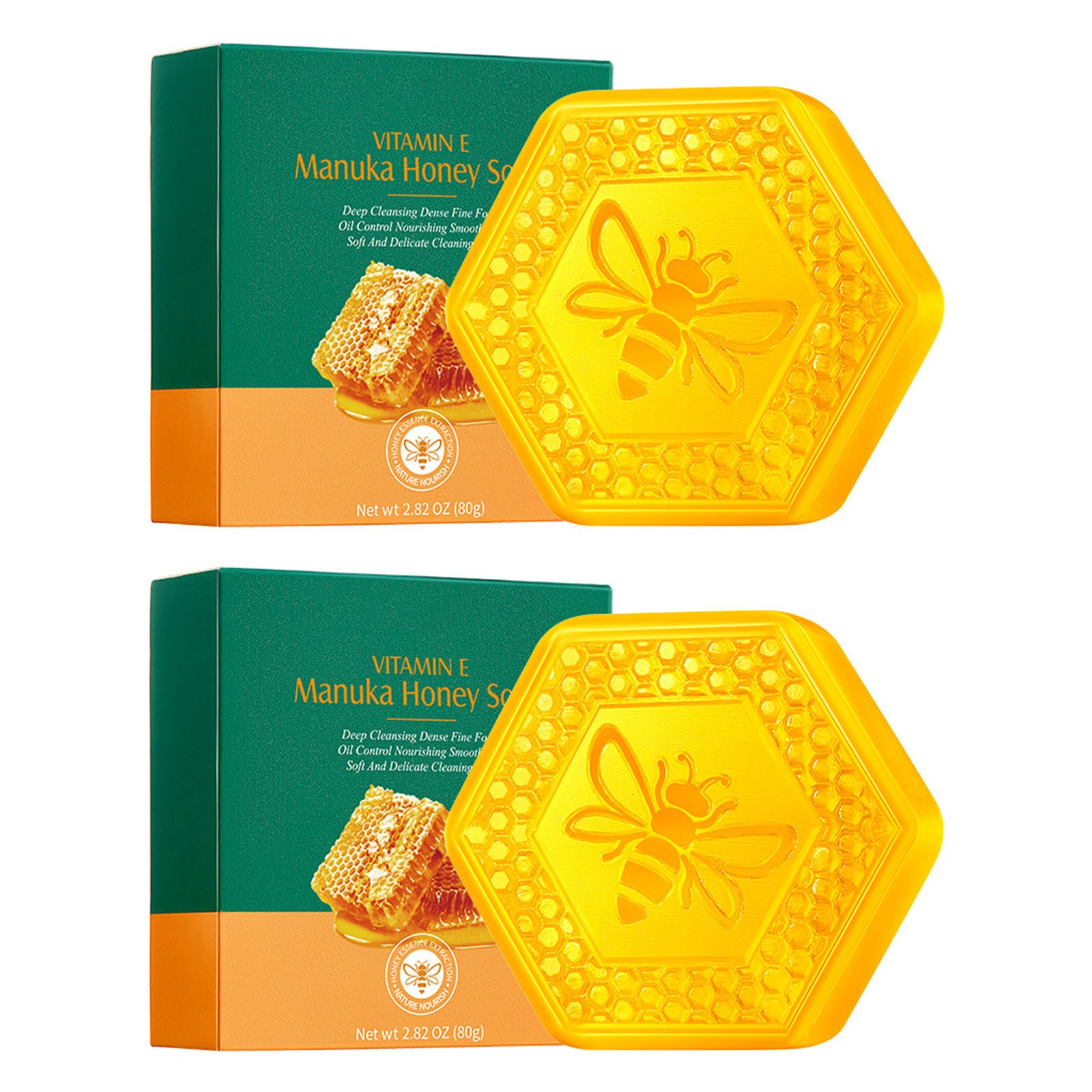 2Pcs Soap Bar Shower Soap Honey Soap Oil Control Manuka Honey Soap For Bathing