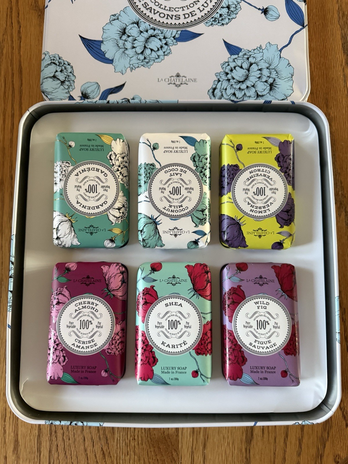 La Chatelaine Luxury Soap Collection France De Savons 6 Bars/7 Oz. Each NEW!