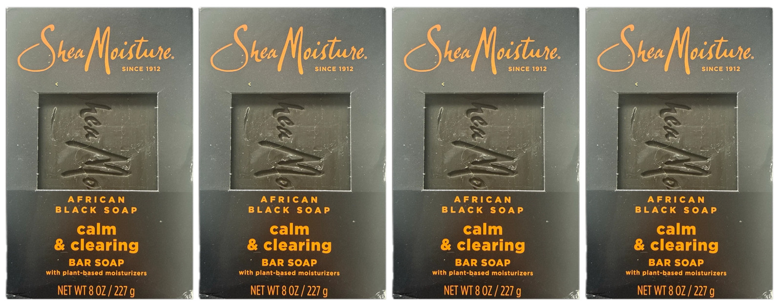 Shea Moisture Calm & Clearing African Black Bar Soap, SheaMoisture, 8oz- 4 Pack