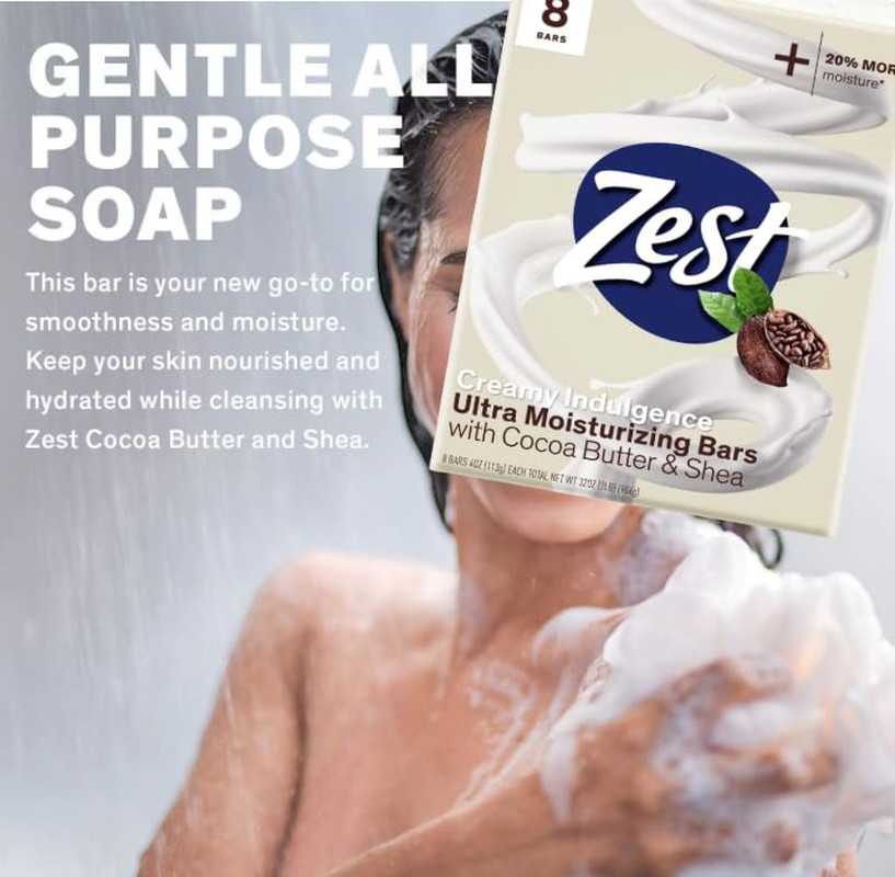 8-Bar Bath Size Soap, Creamy Cocoa Butter & Shea, 4 Ounce