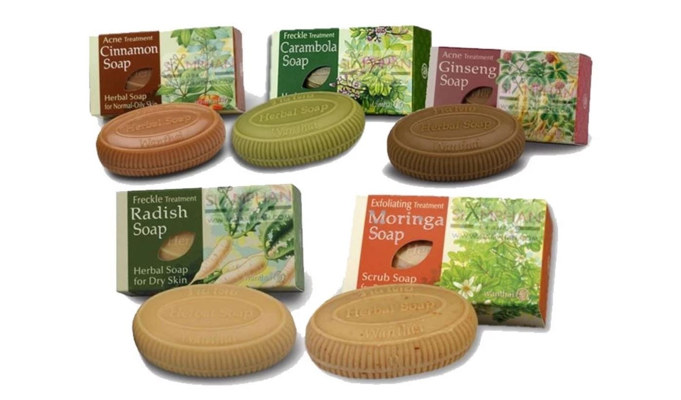 4x Ginseng Herbal Soap Wanthai for Normal & Oily Skin anti-acne brightening skin