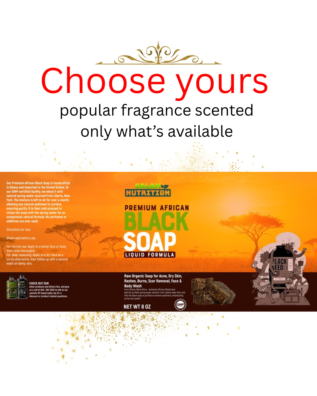 CHOOSE YOUR’S Popular Men’s Fragrance Black Soap Liquid Body wash 16oz W/Pump