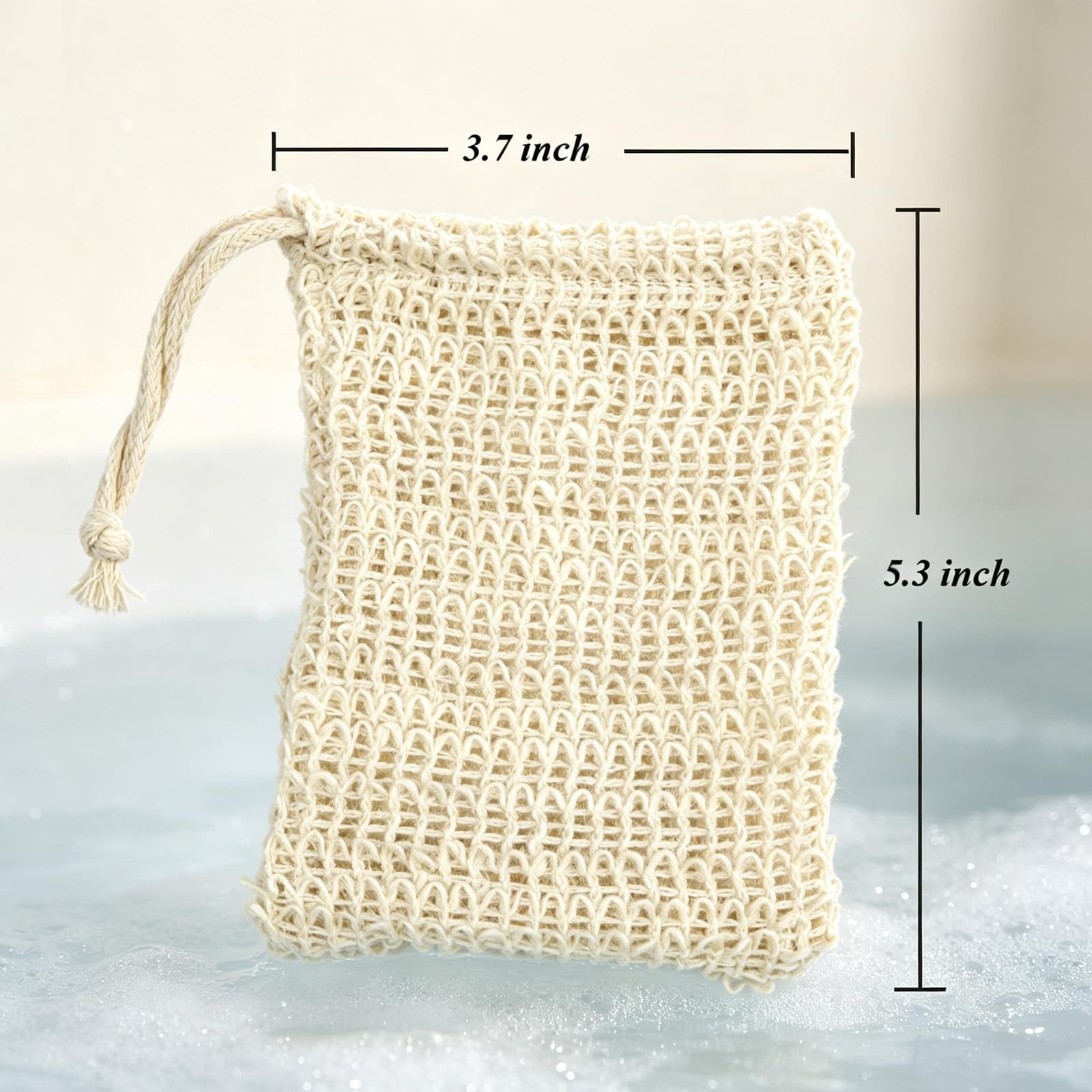 Soap Bag,5 Packs Bar Saver Pouch,Sisal Soap Saver Bag Mesh for Exfoliating, S…