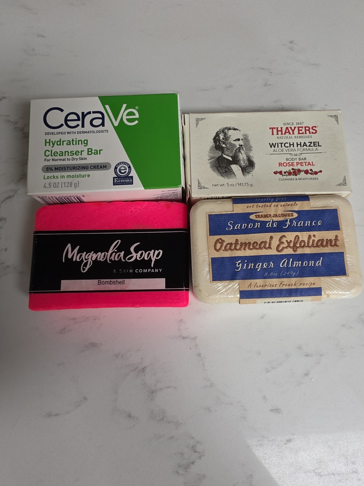 THAYERS CeraVe Magnolia Trader Joes Bar Soaps NIP
