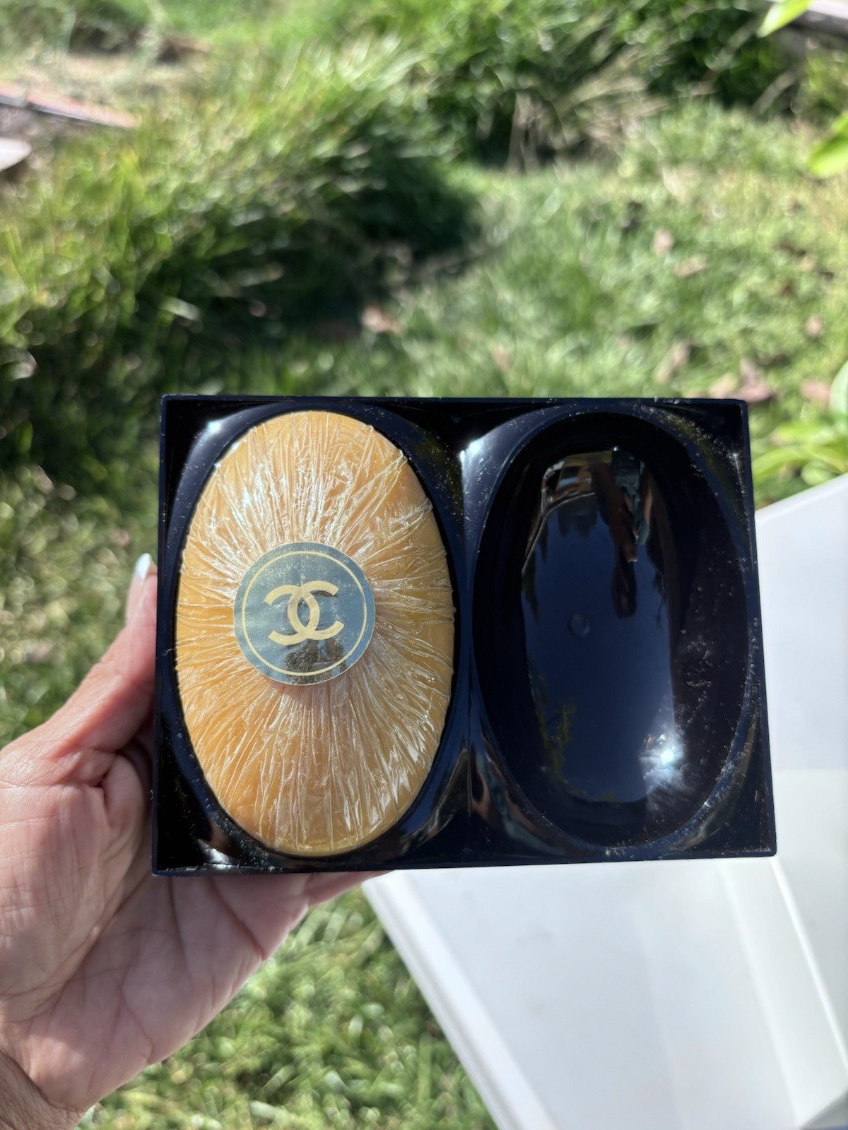 Vintage Chanel No 5 Scented One Bar Sealed Bath Soap XLarge Case Orig Box