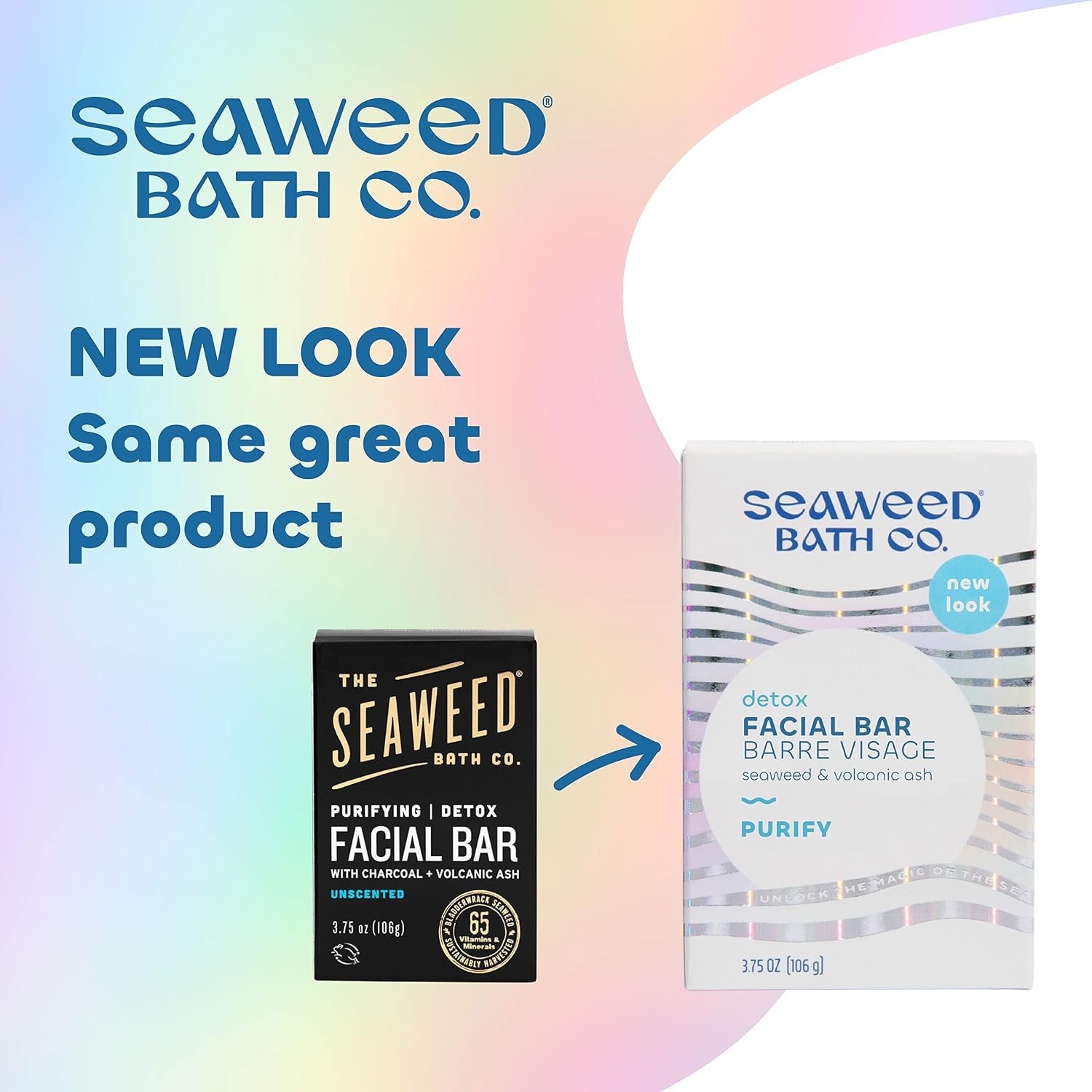 Gentle Exfoliating Facial Bar Soap, 3.75oz with Seaweed & Volcanic Minerals