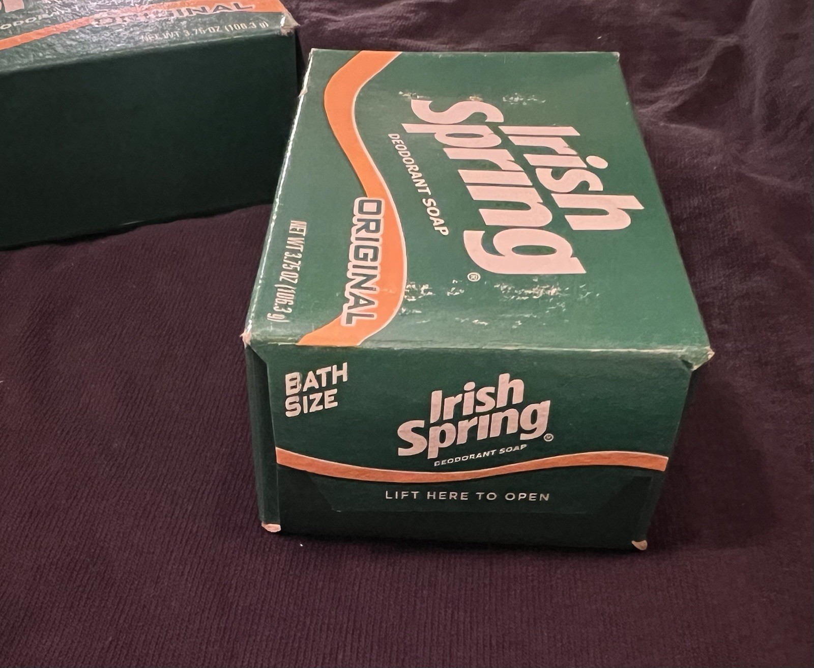 Lot of 2 Vintage IRISH SPRING Deodorant Bath Size Soap 5 oz Bar Skin Conditioner