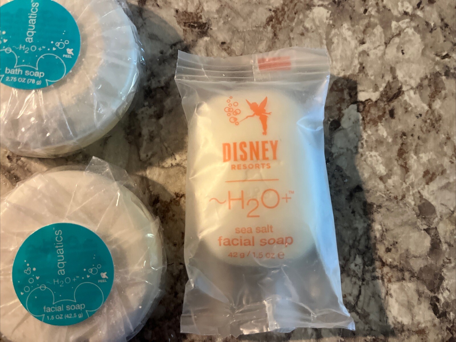5 Assorted Disney Resorts Facial&Bath Soaps 1.5-2.75 Oz H20+ Aquatics Sea Salt