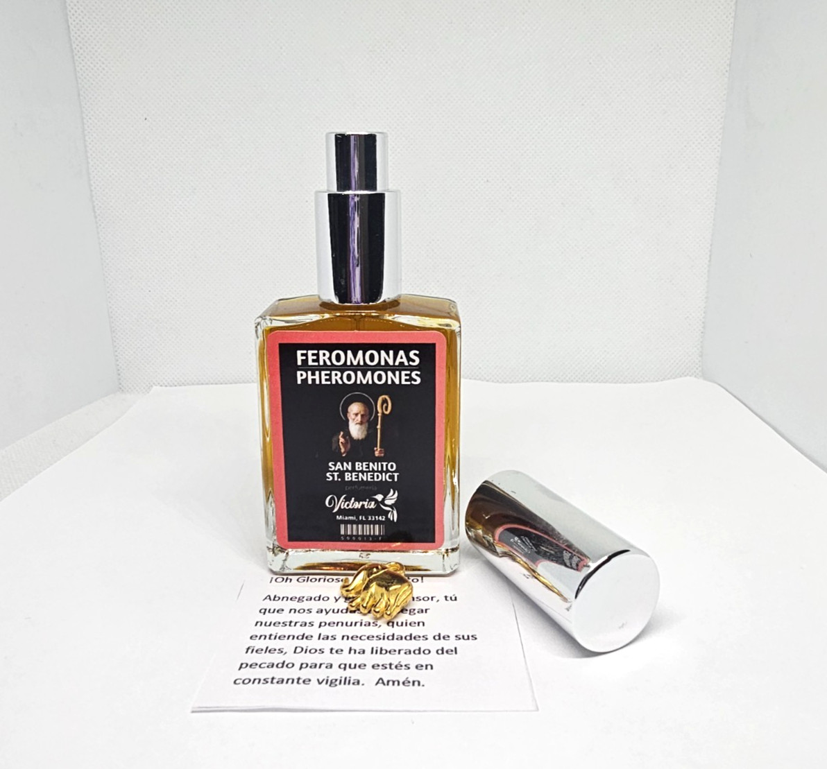 PERFUME SAN BENITO / SAINT BENEDICT PARA PROTECCION ATRAE FORTUNA SUERTE 1PC