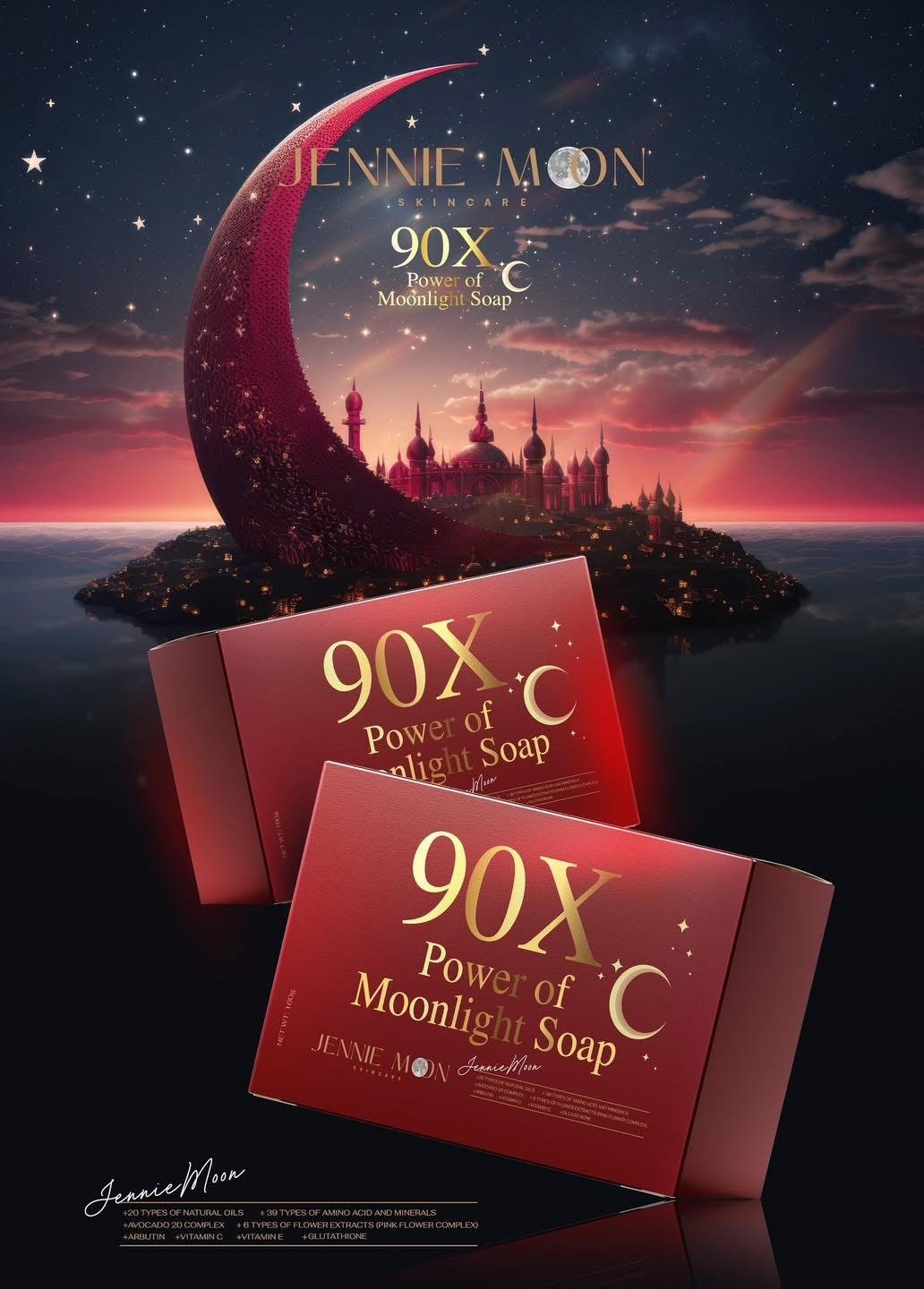 JENNIE MOON C 90X Moonlight Facial Soap 160g USA Seller