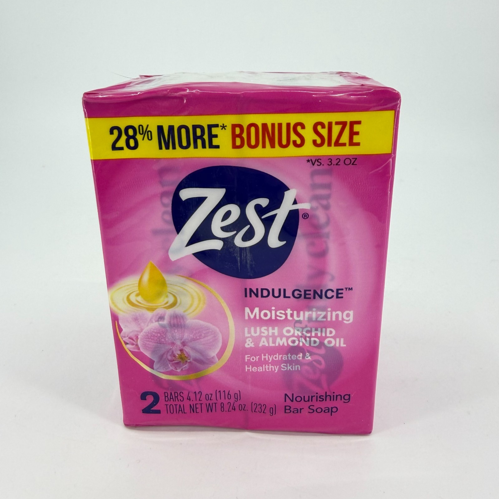 New One 2 Pack – Zest Lush Orchid & Almond Oil Moisturizing Bar Soap 4.12 Oz
