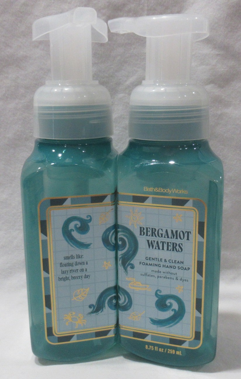 Bath & Body Works Gentle & Clean Foaming Hand Soap Set Lot of 2 BERGAMOT WATERS