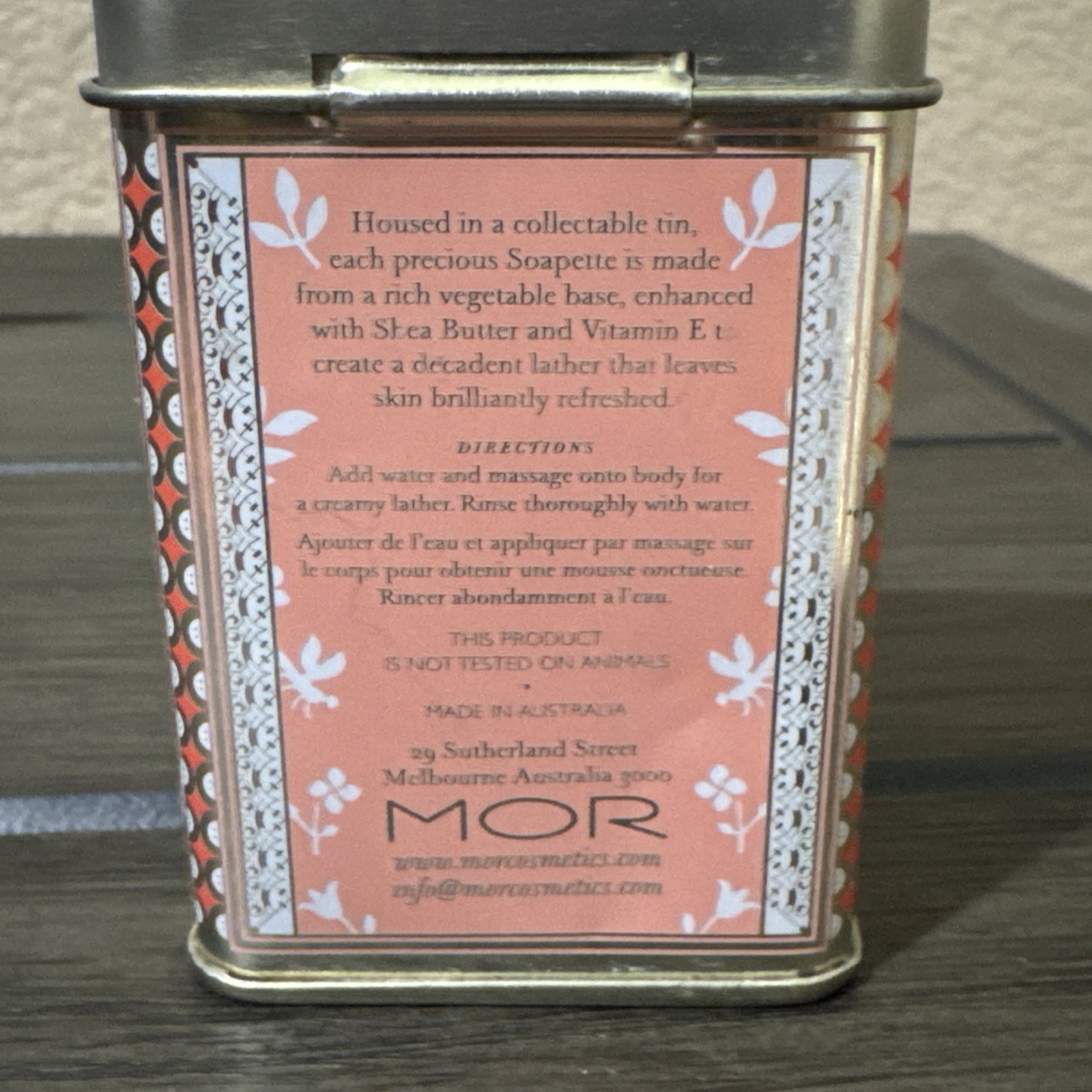 RARE Mor Belladonna Soapette 60g W/tin – Discontinued – Made in Australia