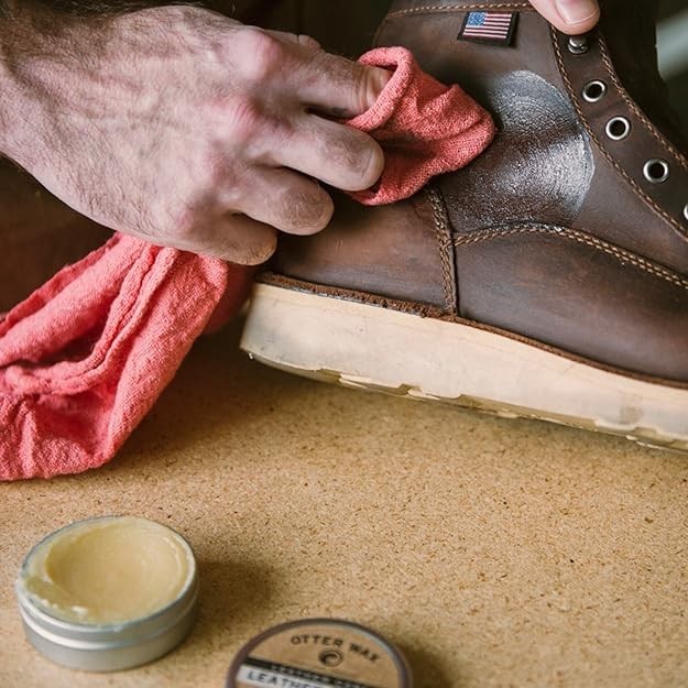 Otter Wax Leather Salve | 2 oz | All-Natural Leather Conditioner for Boots, Shoe