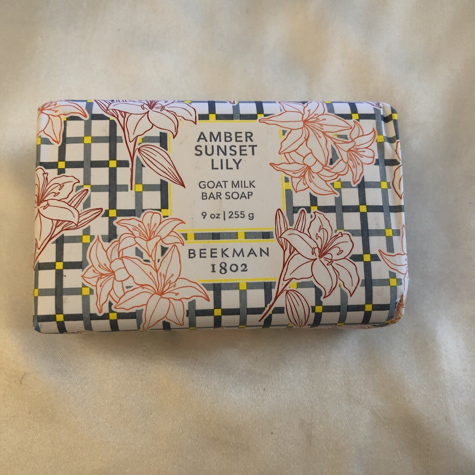 BEEKMAN 1802 Amber Sunset Lily Goat Milk Bar Soap 255g Jumbo Sealed NIB